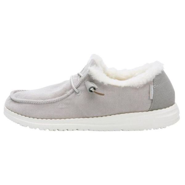 Women's Hey Dude Wendy Corduroy Faux Fur Grey